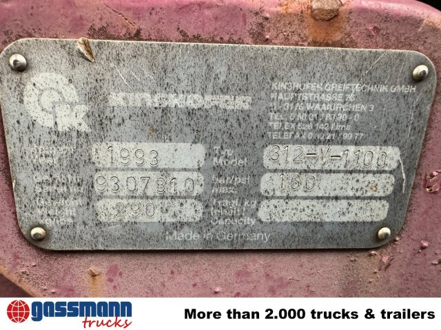 Стега за Градежна машина KM 312-V-1100 Palettenzange: слика 6