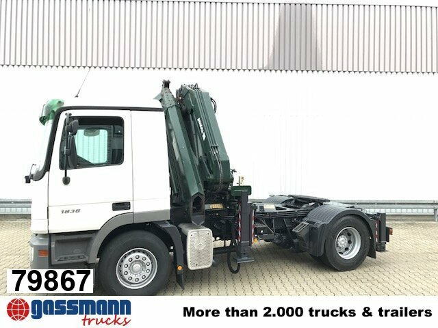 Mercedes-Benz Actros 1836 LS 4x2 mit Kran MKG HLK 330HP - Камион влекач: слика 1 Mercedes-Benz Actros 1836 LS 4x2 mit Kran MKG HLK 330HP - Камион влекач: слика 1