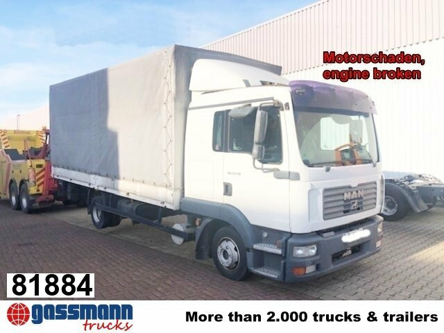 MAN TGL 8.210 BL 4x2 mit LBW, Motorschaden! - Камион со платформа: слика 1 MAN TGL 8.210 BL 4x2 mit LBW, Motorschaden! - Камион со платформа: слика 1