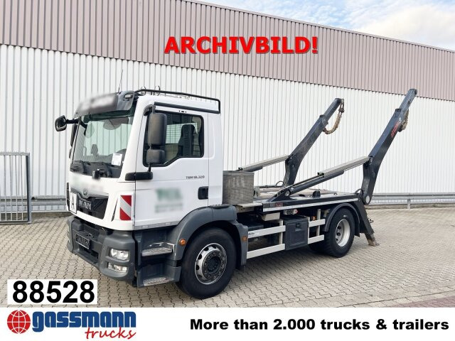 MAN TGM 18.320 4x2 BL, Hiab Tele-Absetzanlage, Funk - Камион за подигање контејнери: слика 1 MAN TGM 18.320 4x2 BL, Hiab Tele-Absetzanlage, Funk - Камион за подигање контејнери: слика 1