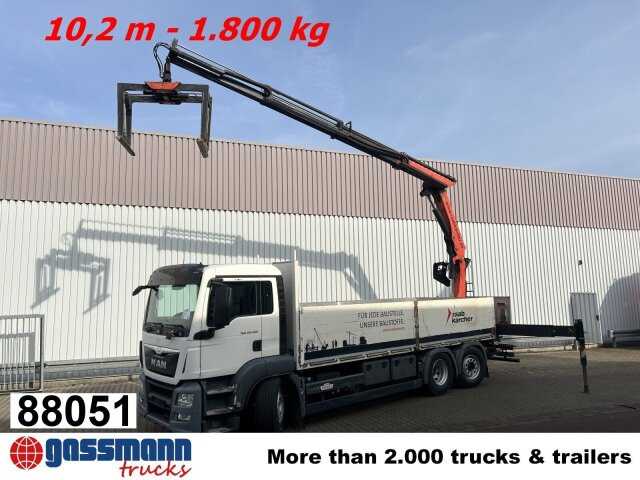 MAN TGS 26.400 6x2-4 LL, Navi, Lenk-/Liftachse, - Камион со платформа, Камион со кран: слика 1 MAN TGS 26.400 6x2-4 LL, Navi, Lenk-/Liftachse, - Камион со платформа, Камион со кран: слика 1