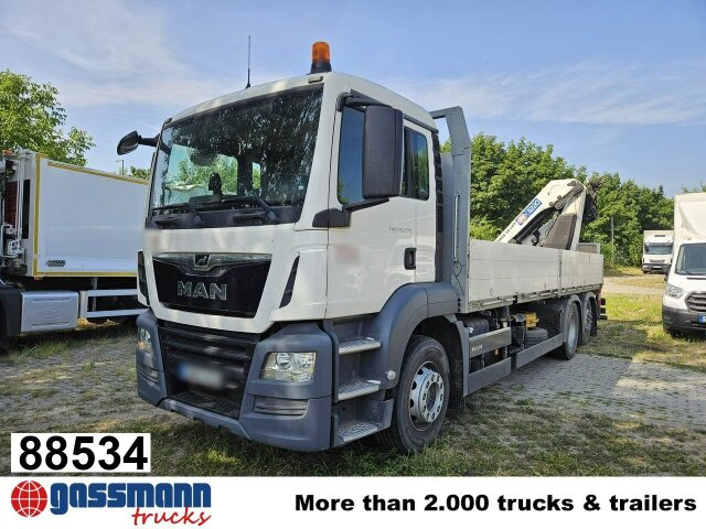 MAN TGS 26.430 6x2-4 BL, Lenk-/Liftachse, Heckkran - Камион со платформа, Камион со кран: слика 1 MAN TGS 26.430 6x2-4 BL, Lenk-/Liftachse, Heckkran - Камион со платформа, Камион со кран: слика 1