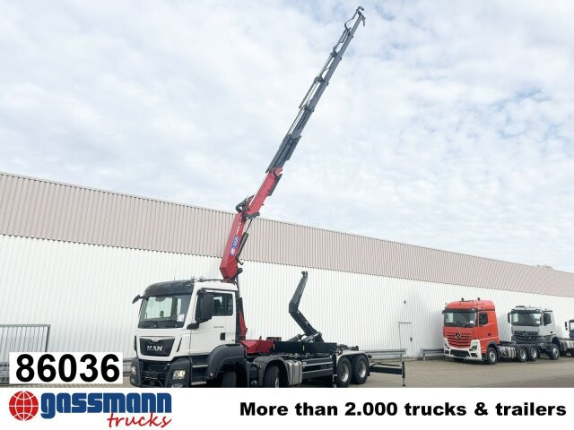 MAN TGS 35.480 8X4 BL, Intarder, Kran HMF 3220-K6, - Камион со кука за подигање, Камион со кран: слика 1 MAN TGS 35.480 8X4 BL, Intarder, Kran HMF 3220-K6, - Камион со кука за подигање, Камион со кран: слика 1