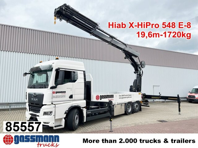 MAN TGX 26.510 6x2-4 LL, Kran Hiab X-HiPro 548 E-8, - Камион со платформа, Камион со кран: слика 1 MAN TGX 26.510 6x2-4 LL, Kran Hiab X-HiPro 548 E-8, - Камион со платформа, Камион со кран: слика 1