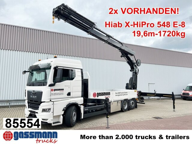 MAN TGX 26.510 6x2-4 LL, Kran Hiab X-HiPro 548 E-8, - Камион со платформа, Камион со кран: слика 1 MAN TGX 26.510 6x2-4 LL, Kran Hiab X-HiPro 548 E-8, - Камион со платформа, Камион со кран: слика 1