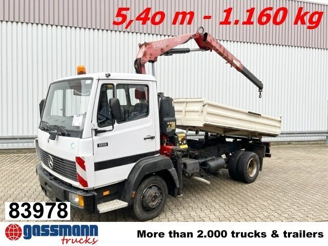Mercedes-Benz 811 K 4x2 mit Kran Fassi F65A.21 (BJ.2009) - Кипер, Камион со кран: слика 1 Mercedes-Benz 811 K 4x2 mit Kran Fassi F65A.21 (BJ.2009) - Кипер, Камион со кран: слика 1