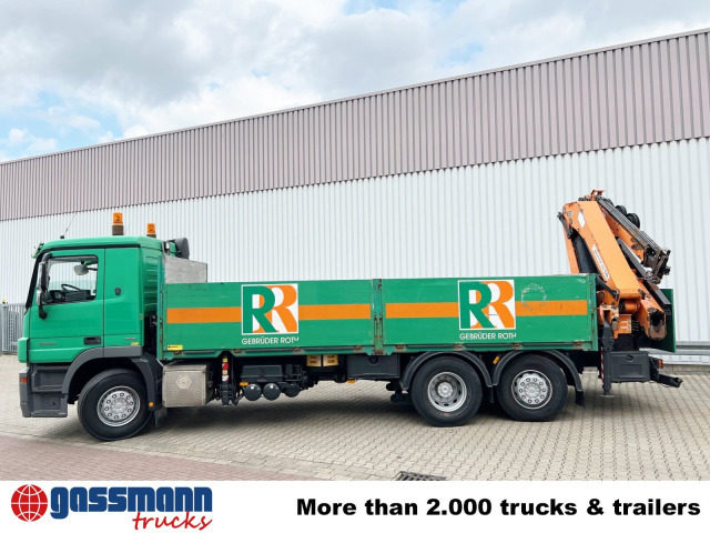 Камион со платформа, Камион со кран Mercedes-Benz Actros 2544 L 6x2, Retarder, Lenkachse, Heckkran: слика 13