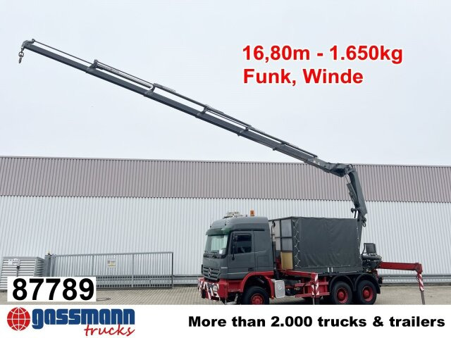 Mercedes-Benz Actros 3346 AK 6x6, 134t Anhängelast WSK, - Камион со платформа, Камион со кран: слика 1 Mercedes-Benz Actros 3346 AK 6x6, 134t Anhängelast WSK, - Камион со платформа, Камион со кран: слика 1