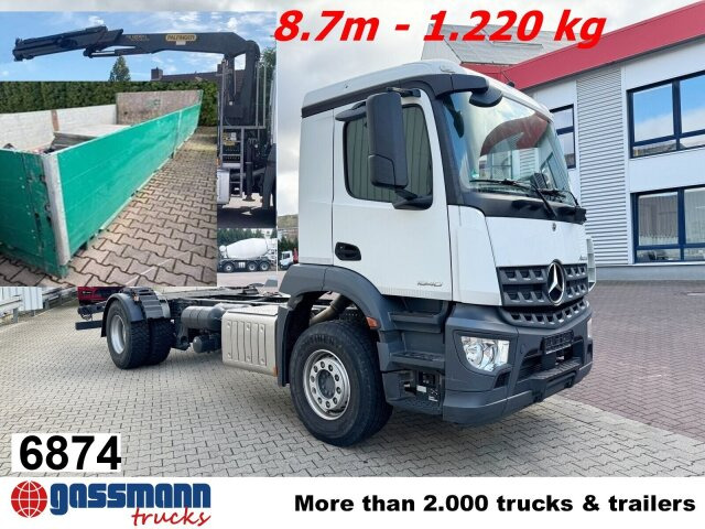 Mercedes-Benz Arocs 1840 L 4x2, Kran Palfinger PK12001L, - Камион со платформа, Камион со кран: слика 1 Mercedes-Benz Arocs 1840 L 4x2, Kran Palfinger PK12001L, - Камион со платформа, Камион со кран: слика 1