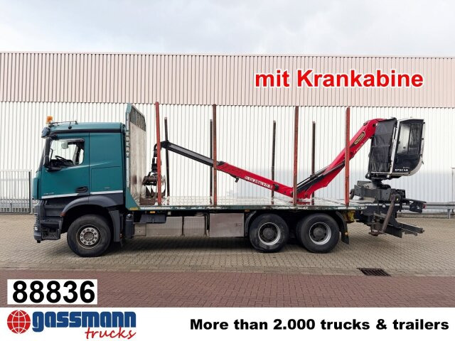 Mercedes-Benz Arocs 2648 6x4 mit Heckkran Epsilon M12Z83, - Камион за дрва, Камион со кран: слика 1 Mercedes-Benz Arocs 2648 6x4 mit Heckkran Epsilon M12Z83, - Камион за дрва, Камион со кран: слика 1