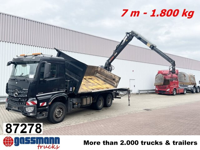 Mercedes-Benz Arocs 3345 K 6x4, Heckkran Hiab Jonsered - Кипер, Камион со кран: слика 1 Mercedes-Benz Arocs 3345 K 6x4, Heckkran Hiab Jonsered - Кипер, Камион со кран: слика 1
