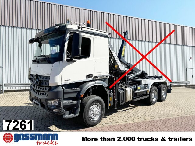 Mercedes-Benz Arocs 3351 AK 6x6, Retarder, Navi, Grounder - Камион со кука за подигање: слика 1 Mercedes-Benz Arocs 3351 AK 6x6, Retarder, Navi, Grounder - Камион со кука за подигање: слика 1