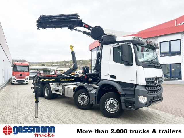 Нов Камион со кука за подигање, Камион со кран Mercedes-Benz Arocs 4142 B 8x4/4, Grounder, Funk: слика 9