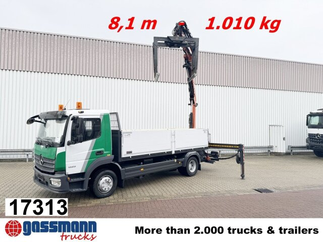 Mercedes-Benz Atego 1223 L 4x2 mit Heckkran Atlas 88.3-A2L, - Камион со платформа, Камион со кран: слика 1 Mercedes-Benz Atego 1223 L 4x2 mit Heckkran Atlas 88.3-A2L, - Камион со платформа, Камион со кран: слика 1