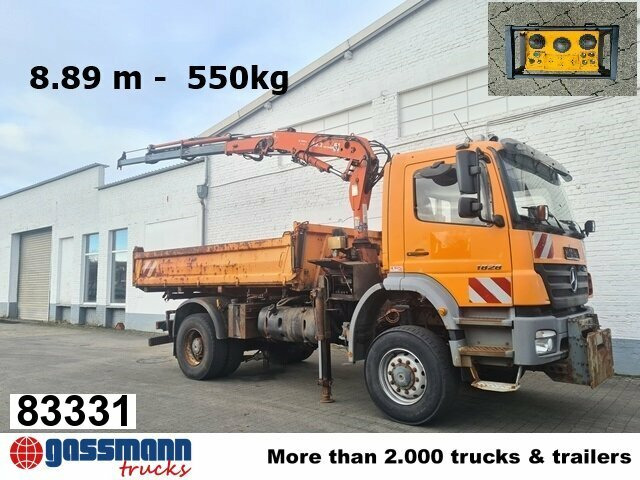 Mercedes-Benz Axor 1828 AK 4x4, Winterdienstausstattung, Kran - Кипер, Камион со кран: слика 1 Mercedes-Benz Axor 1828 AK 4x4, Winterdienstausstattung, Kran - Кипер, Камион со кран: слика 1