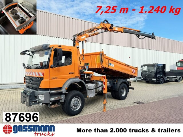 Mercedes-Benz Axor 1833 AK 4x4, Winterdienstausstattung, Kran - Кипер, Камион со кран: слика 1 Mercedes-Benz Axor 1833 AK 4x4, Winterdienstausstattung, Kran - Кипер, Камион со кран: слика 1