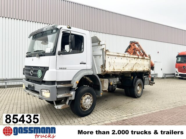 Mercedes-Benz Axor 1833 AK 4x4 mit Heckkran Atlas 105.2-A2L - Кипер, Камион со кран: слика 1 Mercedes-Benz Axor 1833 AK 4x4 mit Heckkran Atlas 105.2-A2L - Кипер, Камион со кран: слика 1