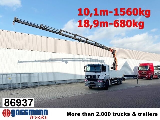 Mercedes-Benz Axor 2536/43 L 6x2 mit Heckkran Palfinger PK - Камион со платформа, Камион со кран: слика 1 Mercedes-Benz Axor 2536/43 L 6x2 mit Heckkran Palfinger PK - Камион со платформа, Камион со кран: слика 1