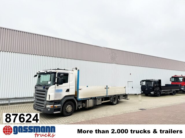 Scania R380 DB 4x2 MNA, Platz für Heckkran, 2x AHK - Камион со платформа: слика 1 Scania R380 DB 4x2 MNA, Platz für Heckkran, 2x AHK - Камион со платформа: слика 1