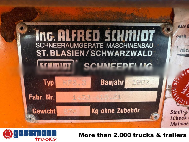 Schmidt MF 3.3 Schneepflug - Плуг за чистење снег: слика 2 Schmidt MF 3.3 Schneepflug - Плуг за чистење снег: слика 2