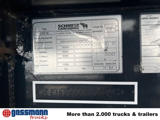 Транспортер на контејнер/ Приколка со променливо тело Schmitz Cargobull ZWF 18: слика 10