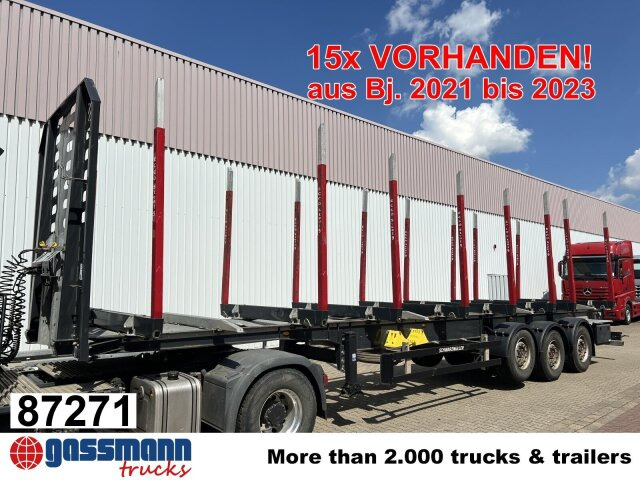 Schwarzmüller 3-Achs Holzauflieger, Liftachse, MEHRFACH - Полуприколка за дрва: слика 1 Schwarzmüller 3-Achs Holzauflieger, Liftachse, MEHRFACH - Полуприколка за дрва: слика 1