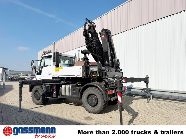 Unimog U400 4x4, Frontzapfwelle, Heckkran Hiab XS - Камион со платформа, Камион со кран: слика 3 Unimog U400 4x4, Frontzapfwelle, Heckkran Hiab XS - Камион со платформа, Камион со кран: слика 3