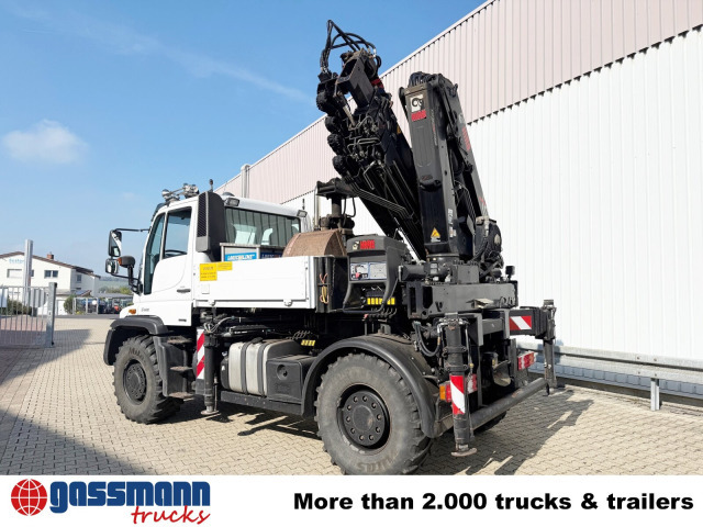 Unimog U400 4x4, Frontzapfwelle, Heckkran Hiab XS - Камион со платформа, Камион со кран: слика 2 Unimog U400 4x4, Frontzapfwelle, Heckkran Hiab XS - Камион со платформа, Камион со кран: слика 2