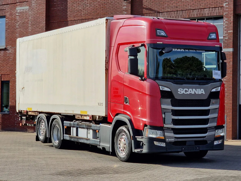 Scania S500 NGS Highline 6x2 - BDF - Full air - Loadlift - Box - Navi - Retarder - Транспортер на контејнер/ Камион со променливо тело: слика 1 Scania S500 NGS Highline 6x2 - BDF - Full air - Loadlift - Box - Navi - Retarder - Транспортер на контејнер/ Камион со променливо тело: слика 1