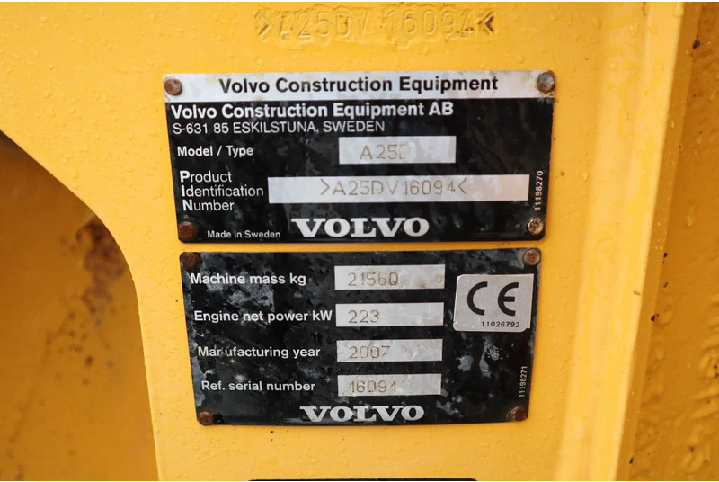 Лизинг на Volvo A25D | A 25 D | AIRCO | GOOD CONDITION Volvo A25D | A 25 D | AIRCO | GOOD CONDITION: слика 20