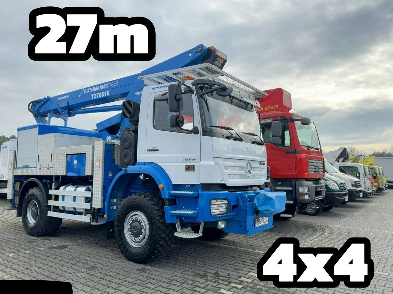 Mercedes AXOR 1829 4x4 Zwyżka RUTHMANN STEIGER T270S16 Podnośnik Koszowy - Камион со подигачка кошница: слика 1 Mercedes AXOR 1829 4x4 Zwyżka RUTHMANN STEIGER T270S16 Podnośnik Koszowy - Камион со подигачка кошница: слика 1