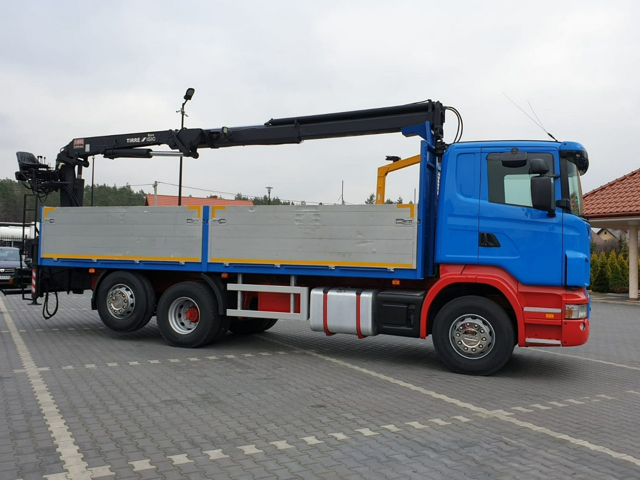Scania R 400 LB 6x2 HDS Budowlanka Widły Oś Skrętna Super Stan - Камион со платформа, Камион со кран: слика 5 Scania R 400 LB 6x2 HDS Budowlanka Widły Oś Skrętna Super Stan - Камион со платформа, Камион со кран: слика 5