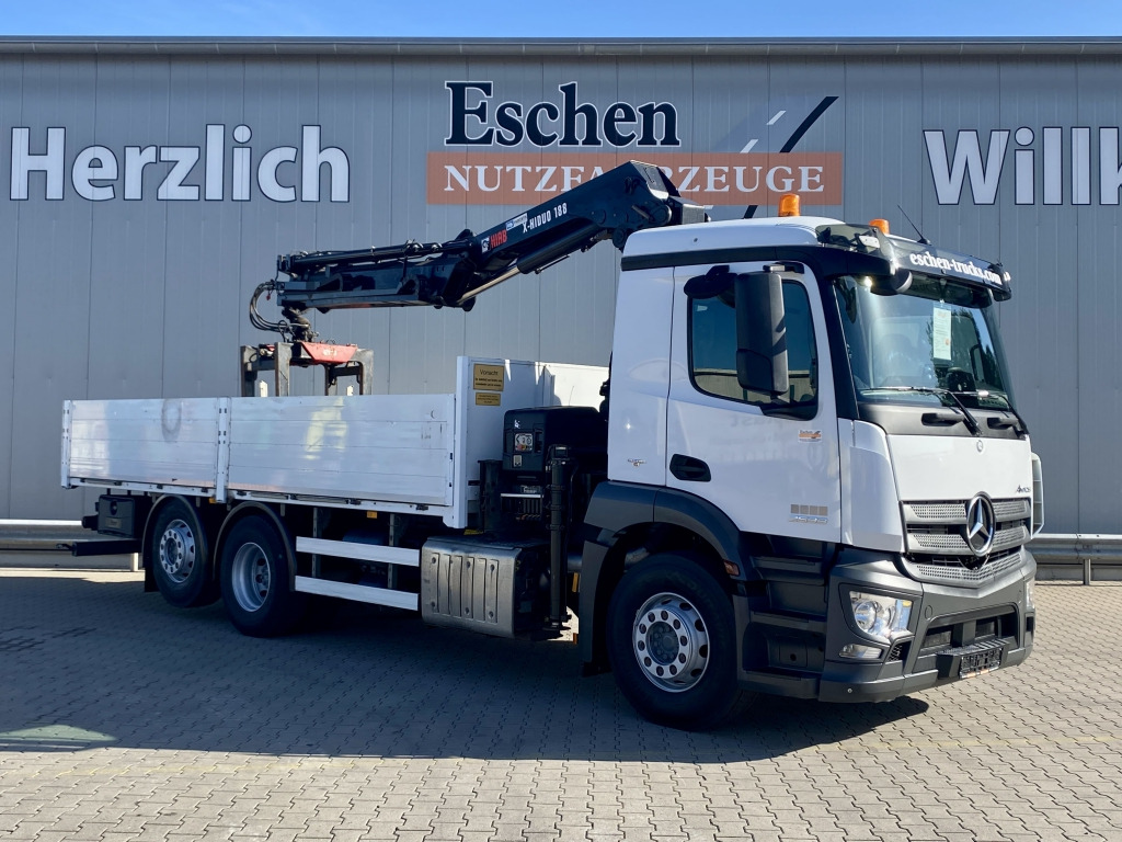 Камион со платформа, Камион со кран Mercedes-Benz 2533 L 6x2 / HIAB X-HIDUO 188/ES-3 Kran: слика 8