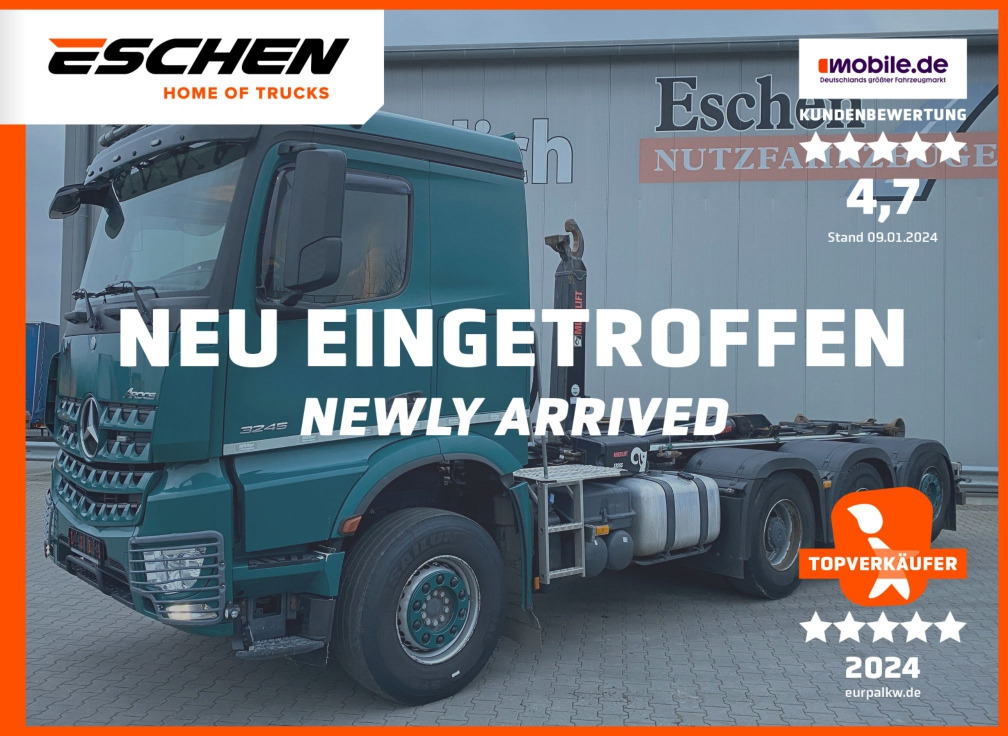 Mercedes-Benz 3245 8x4 Arocs / HIAB Multilift - Камион со кука за подигање: слика 1 Mercedes-Benz 3245 8x4 Arocs / HIAB Multilift - Камион со кука за подигање: слика 1