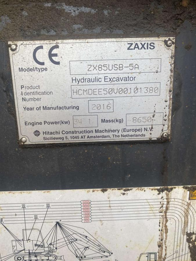 Hitachi ZX85USB-5A - Багер гасеничар: слика 4 Hitachi ZX85USB-5A - Багер гасеничар: слика 4