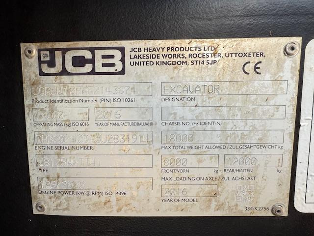 JCB JS 175 W+ - Багер на тркала: слика 5 JCB JS 175 W+ - Багер на тркала: слика 5