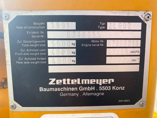 Zettelmeyer ZL 602 - Натоварувач на тркала: слика 5 Zettelmeyer ZL 602 - Натоварувач на тркала: слика 5