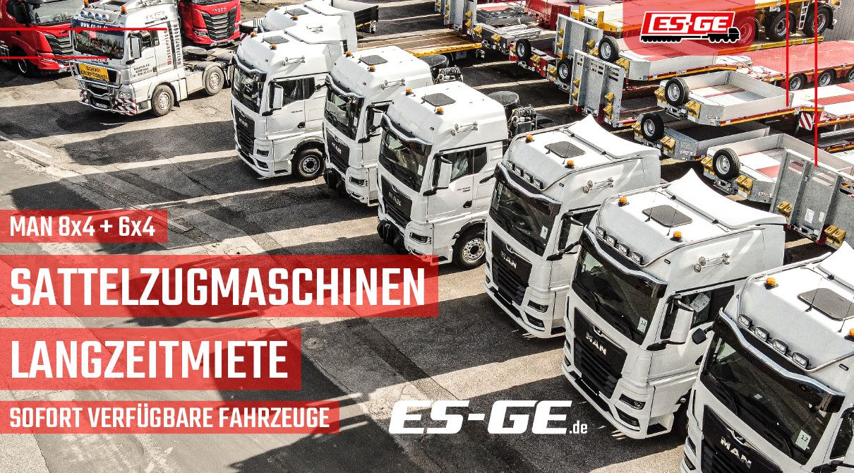 ES-GE 3-Achs Sattelanhänger - Rungen + CV - Полуприколка платформа: слика 2 ES-GE 3-Achs Sattelanhänger - Rungen + CV - Полуприколка платформа: слика 2
