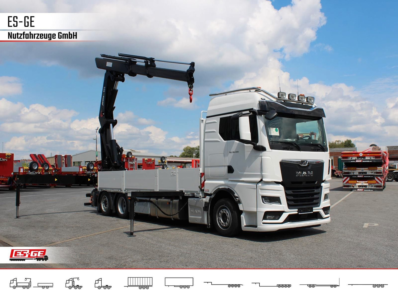 MAN TGX 26.480 6x2-4 LL CH mit MKG HLK531 a5 - Камион со платформа, Камион со кран: слика 3 MAN TGX 26.480 6x2-4 LL CH mit MKG HLK531 a5 - Камион со платформа, Камион со кран: слика 3