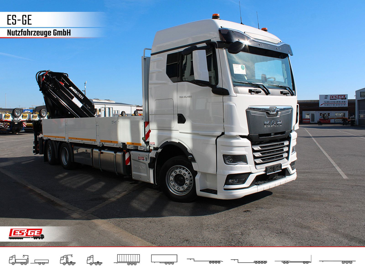 MAN TGX 26.480 6x2-4 LL, MKG-Ladekran HLK531 a5 - Камион со платформа, Камион со кран: слика 3 MAN TGX 26.480 6x2-4 LL, MKG-Ladekran HLK531 a5 - Камион со платформа, Камион со кран: слика 3