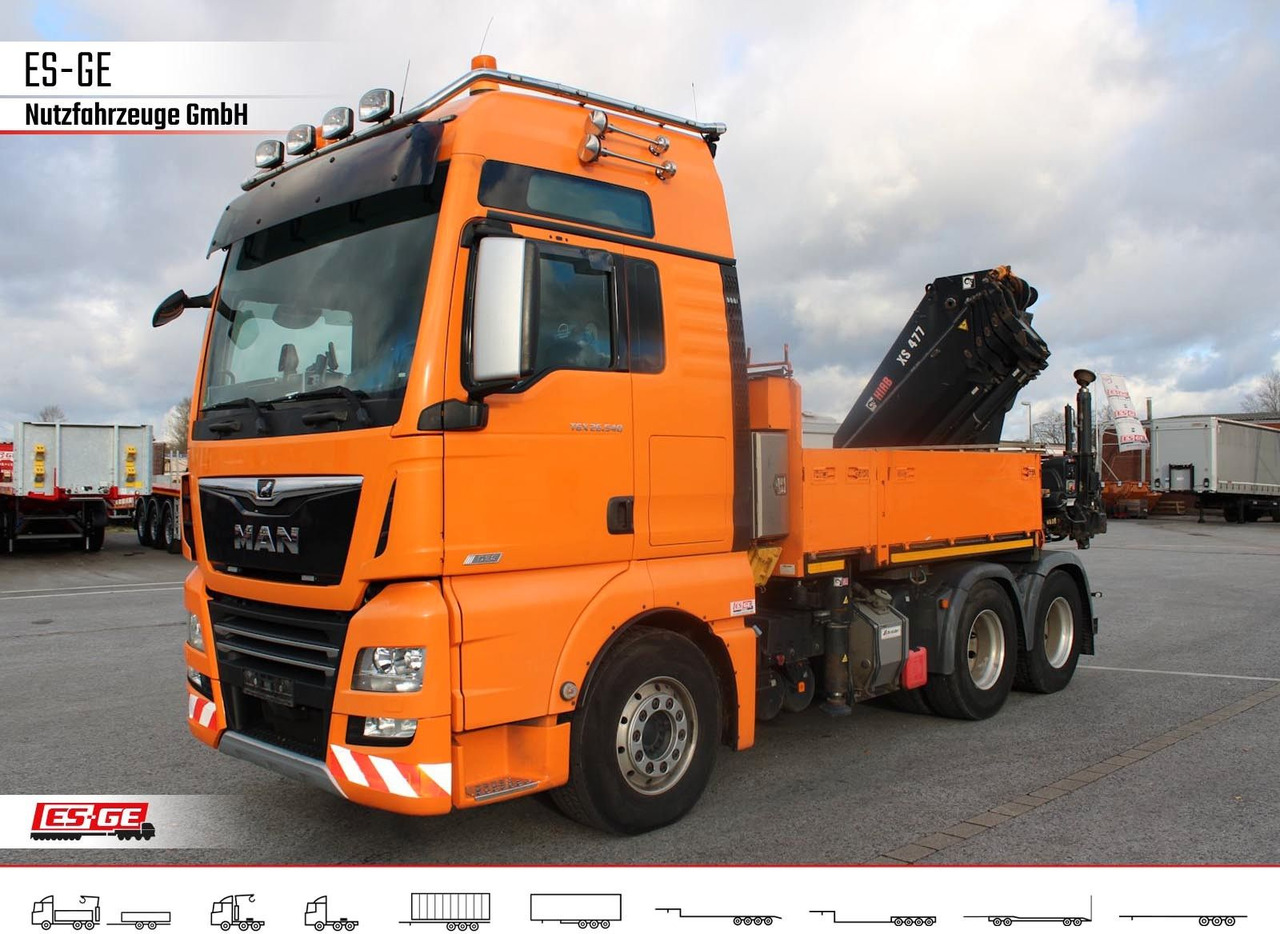 MAN TGX 26.540 + HIABV-Ladekran 477E-4 HIPRO MAN TGX 26.540 + HIABV-Ladekran 477E-4 HIPRO - Камион со платформа, Камион со кран: слика 2 MAN TGX 26.540 + HIABV-Ladekran 477E-4 HIPRO MAN TGX 26.540 + HIABV-Ladekran 477E-4 HIPRO - Камион со платформа, Камион со кран: слика 2