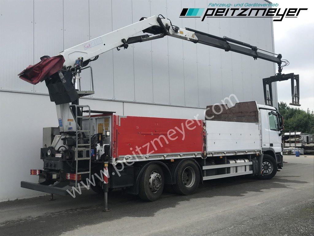 MERCEDES-BENZ Actros 2536 LL Pritsche HMF Heckkran m. Zange Baustoff - Камион со платформа, Камион со кран: слика 4 MERCEDES-BENZ Actros 2536 LL Pritsche HMF Heckkran m. Zange Baustoff - Камион со платформа, Камион со кран: слика 4