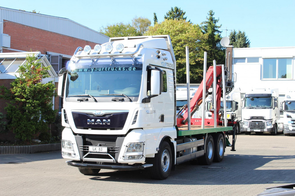 MAN TGX 33.560 D38Motor 6x4 Intarder KESLA-Holzkran - Камион за дрва, Камион со кран: слика 1 MAN TGX 33.560 D38Motor 6x4 Intarder KESLA-Holzkran - Камион за дрва, Камион со кран: слика 1