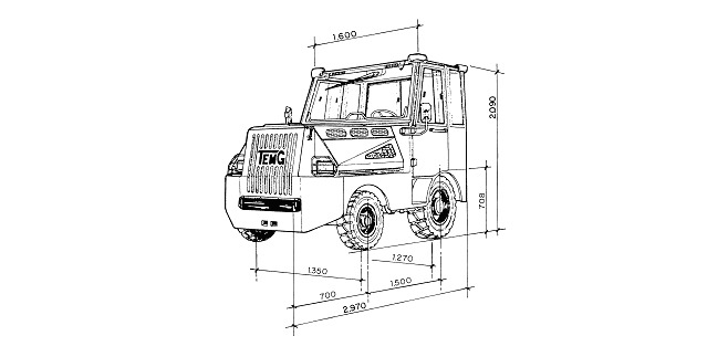 TEMG TRACTOR/DIESEL TG5000 - Трактор за багаж: слика 2 TEMG TRACTOR/DIESEL TG5000 - Трактор за багаж: слика 2