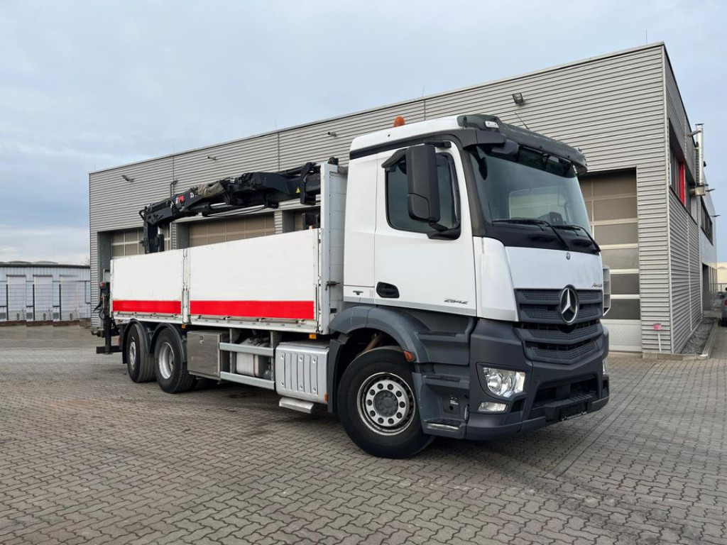 Mercedes-Benz Antos Pritsche Heckkran 2542 6x2 Hiab XS 177 Funk+Zange - Камион со платформа, Камион со кран: слика 2 Mercedes-Benz Antos Pritsche Heckkran 2542 6x2 Hiab XS 177 Funk+Zange - Камион со платформа, Камион со кран: слика 2