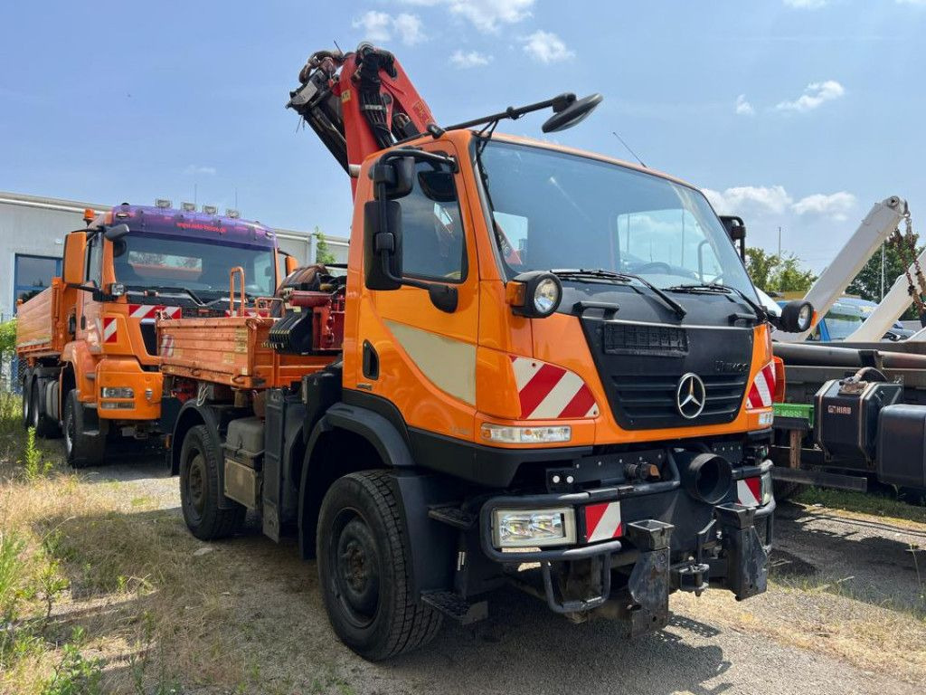 Mercedes-Benz Unimog U20 2-Achs Allradkipper Kran Palfinger Kr - Кипер, Камион со кран: слика 2 Mercedes-Benz Unimog U20 2-Achs Allradkipper Kran Palfinger Kr - Кипер, Камион со кран: слика 2