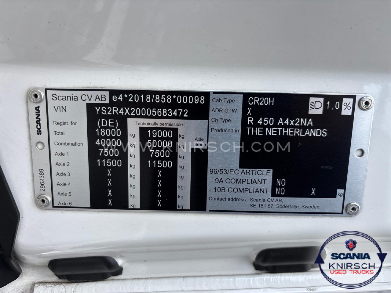 SCANIA R450A4x2NA / LED / Standklima / Opticruise - Камион влекач: слика 2 SCANIA R450A4x2NA / LED / Standklima / Opticruise - Камион влекач: слика 2