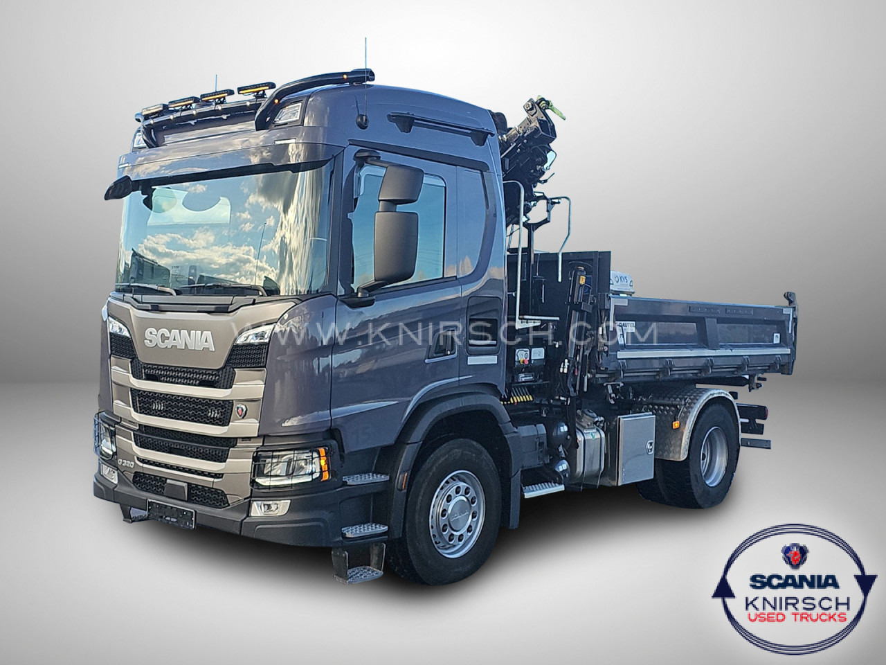SCANIA G 320 B4x2NA 3-Seitenkipper Dautel mit Kran Hiab - Комби кипер: слика 1 SCANIA G 320 B4x2NA 3-Seitenkipper Dautel mit Kran Hiab - Комби кипер: слика 1