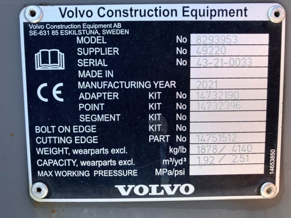 Volvo Tieflöffel mit Zähnen - Festanbau - Ровокопач: слика 5 Volvo Tieflöffel mit Zähnen - Festanbau - Ровокопач: слика 5