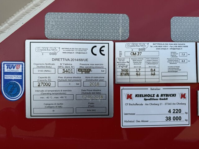 Feldbinder O.ME.P.S Silo Auflieger 27 m³ - Asche, Gülle - Полуприколка силос: слика 5 Feldbinder O.ME.P.S Silo Auflieger 27 m³ - Asche, Gülle - Полуприколка силос: слика 5